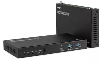 Lindy HDMI 4K HDBaseT Extender 100m Cat.6A, 2-Host USB 3.2