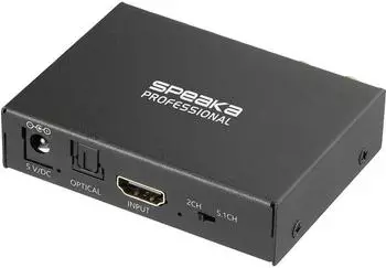 SpeaKa Professional SP-HDS-300 2-Port HDMI-Splitter Ultra HD, Audio-Extraktor (SP-14095120)