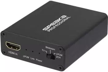 SpeaKa Professional SP-AE-H/TC-04v2 Audio-Extraktor HDMI zu HDMI, Toslink (SP-6710864)