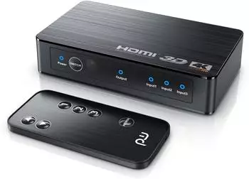 Primewire HDMI 2.0b Switch 3-Port, 4K 60Hz UHD, Fernbedienung