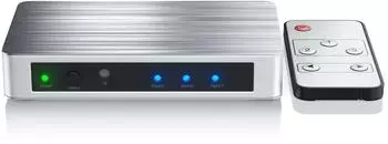 Primewire 3-Port HDMI-Switch 4K UHD, Fernbedienung, Alu-Geh&auml;use