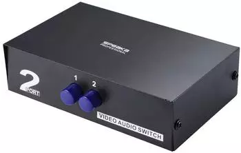 SpeaKa Professional SP-11175216 2-Port Composite-Switch mit Audio-Ports (SP-11175216)