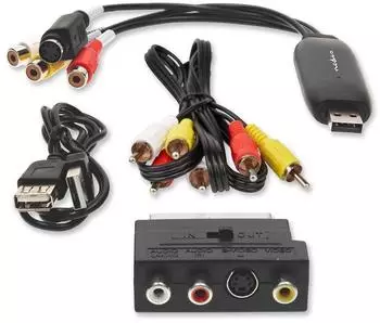 Nedis Video Grabber USB 2.0, 852x480, S-Video, SCART (VGRRU101BK)