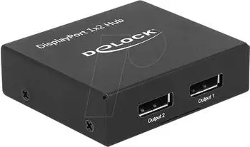 DeLock DisplayPort Splitter 1.2, 2x DisplayPort, 4K 60Hz (87691)