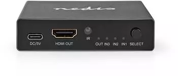 Nedis HDMI-Schalter 3-Port 8K@60Hz Aluminium anthrazit (VSWI3493AT)