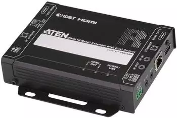 Aten VE814AR HDMI HDBaseT Empfänger mit zwei Ausgängen, 4K, 100m (VE814AR)