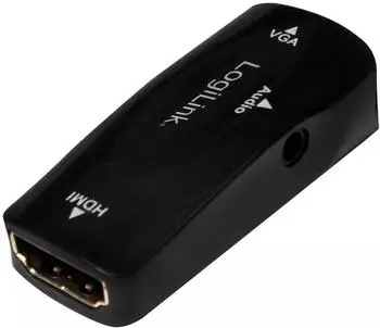 LogiLink CV0108 HDMI-Buchse auf VGA-Buchse Adapter, schwarz (CV0108)