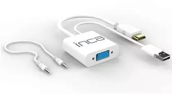 Inca IVTH-01 VGA-zu-HDMI-Konverter mit USB- & Audiokabel (IVTH-01)
