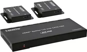 InLine Video Splitter/Extender 1x2, Cat.6, HDMI 4K/30Hz (57886A)