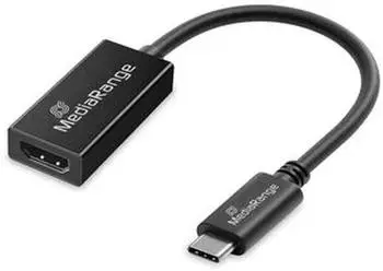 MediaRange MRCS234 USB-C zu HDMI Audio/Video Konverter, 20cm, schwarz (MRCS234)