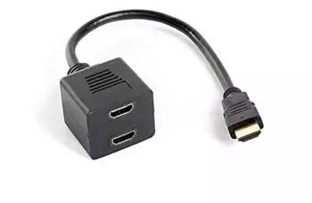 Lanberg HDMI Splitter Stecker auf 2x HDMI Buchse 20cm, schwarz (AD-0019-BK)