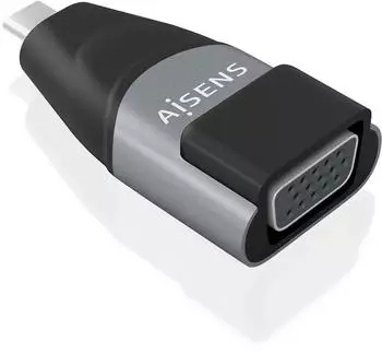 Aisens USB-C auf VGA Adapter, Aluminium, grau (A109-0863)