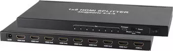 S-Conn HDMI-Verteiler 1x8 4K 60Hz schwarz (05-10003)