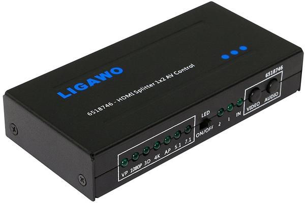 Ligawo 6518746 HDMI Splitter 1:2 4K