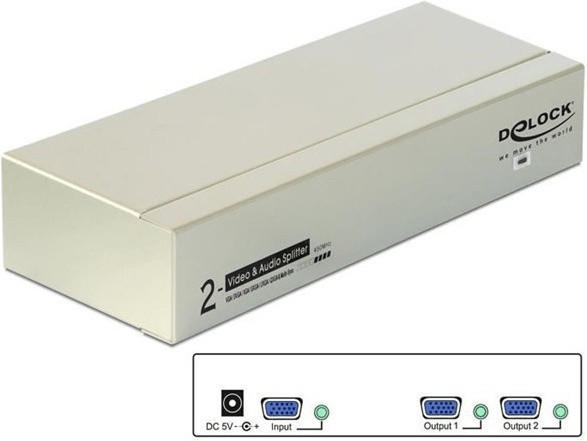 DeLock 2 Port VGA Splitter 87654