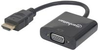 Manhattan 151467 HDMI / VGA Adapter [1x HDMI-Stecker - 1x VGA-Buchse] Schwarz 0.26 m