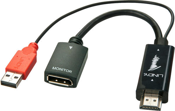 Lindy HDMI auf DisplayPort Konverter mit USB-Stromversorgung