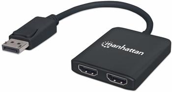 Manhattan DisplayPort auf 2-Port HDMI MST-Hub (152716)