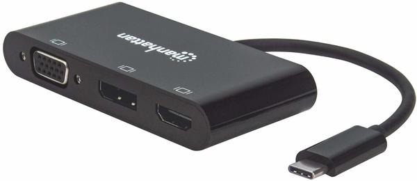 Manhattan USB-C auf Multiport A/V-Konverter – MST-Hub (152990)