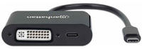 Manhattan USB-C auf DVI-Konverter mit Power Delivery-Ladeport (153423)