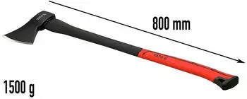 Yato Universal-Axt mit Fiberglasstiel 1500g 800mm (YT-79978)