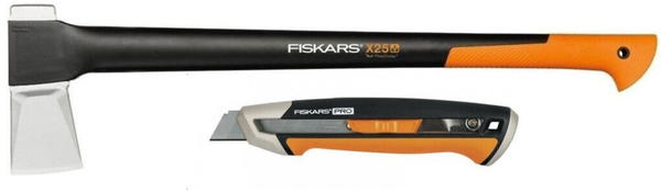 Fiskars Spaltaxt X25 + CarbonMax Messer