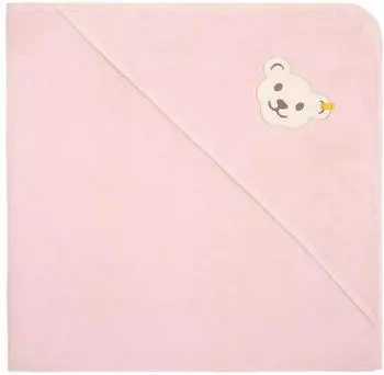 Steiff Kapuzen-Badetuch Frottee Bär rosa