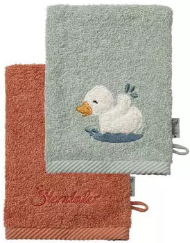 Sterntaler Waschhandschuhe 2er Pack Ente Edda bunt