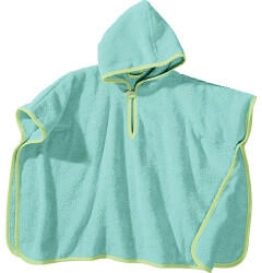 Erwin Müller Walk-Frottier Kinder-Poncho mit Kapuze grün 50x70 cm
