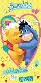 Jerry Fabrics Winnie-The-Pooh Badetuch gelb 140 x 70 cm