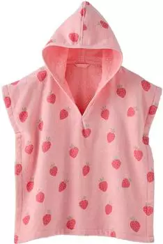 Vertbaudet Baby Badeponcho mit Recycling-Baumwolle, personalisierbar rosa