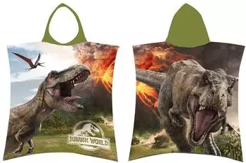 Jerry Fabrics Jurassic World Badeponcho mit Kapuze 50x115cm