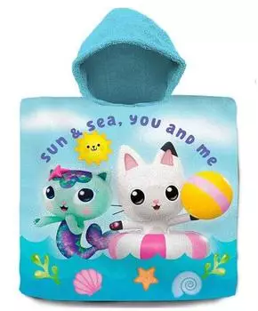 Kids Licensing Gabby's Dollhouse Poncho, Baumwolle, Kinder (KL87653)