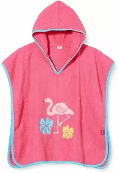 Playshoes Bademantel Handtuch Flamingo, Unisex Kinder, Gr. L (340068)