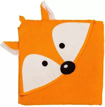 Smithy Kapuzenhandtuch Fuchs 100x100cm, 100% Baumwolle, orange (1603059)