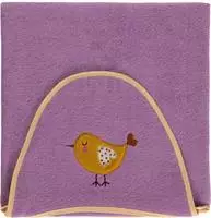 Egeria Kapuzenhandtuch "Be Happy" mit Vogel Applikation