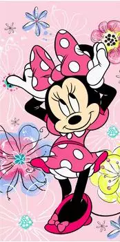 Jerry Fabrics Minnie Mouse Badetuch rosa 70x140cm (400.02.1359.38.JF)