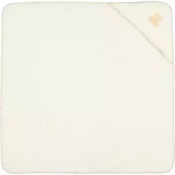 Vossen Teddy Kapuzentuch Baby & Kleinkind, Baumwolle, ivory, 100x100cm (100100)