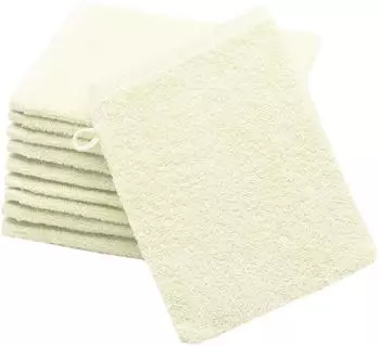 ZOLLNER Waschlappen 10er-Set 100% Baumwolle 16x21cm, natur