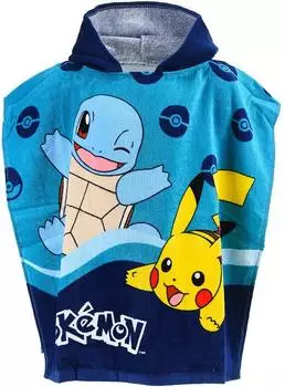 Pok&eacute;mon Pok&eacute;mon Badeponcho mit Kapuze, 55x110cm, Kinder (7846)