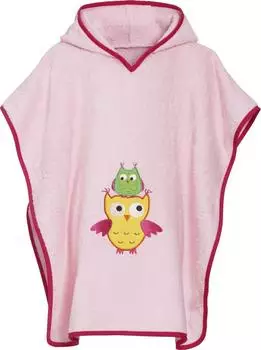Playshoes Bademantel Handtuch Eule, Unisex Kinder, Größe S (340059-14)