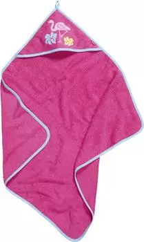 Playshoes Frottee-Kapuzentuch Flamingo, 75x75cm, Kinder (340048)