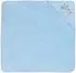ZOLLNER Baby Kapuzenhandtuch 100x100cm, 100% Baumwolle, hellblau