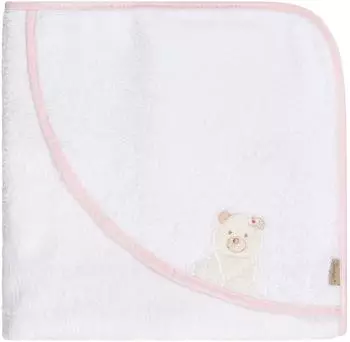 Sterntaler Kapuzenbadetuch B&auml;r Betty 80x80cm, wei&szlig; (7102635)