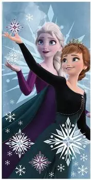Jerry Fabrics Frozen Badetuch Anna & Elsa, Baumwolle, 70x140cm (24892)