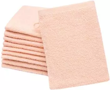 ZOLLNER Waschlappen 10er-Set 100% Baumwolle aprikot 16x21cm (00000064-530)