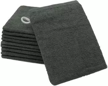 ZOLLNER Waschlappen 10er-Set 16x21cm, 400g/m&sup2;, Baumwolle, anthrazit
