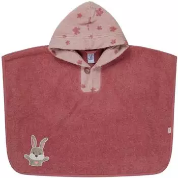 Sterntaler Badeponcho Hase Hanni Kinder, Frottee 100% Baumwolle, perlrosa (7252532)