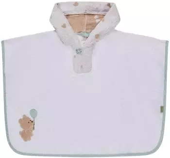 Sterntaler Poncho B&auml;r Bo Badeponcho Baumwolle, wei&szlig; (7252676)