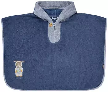 Sterntaler Poncho WELTRAUM Badeponcho Frottee, blau (7252655)